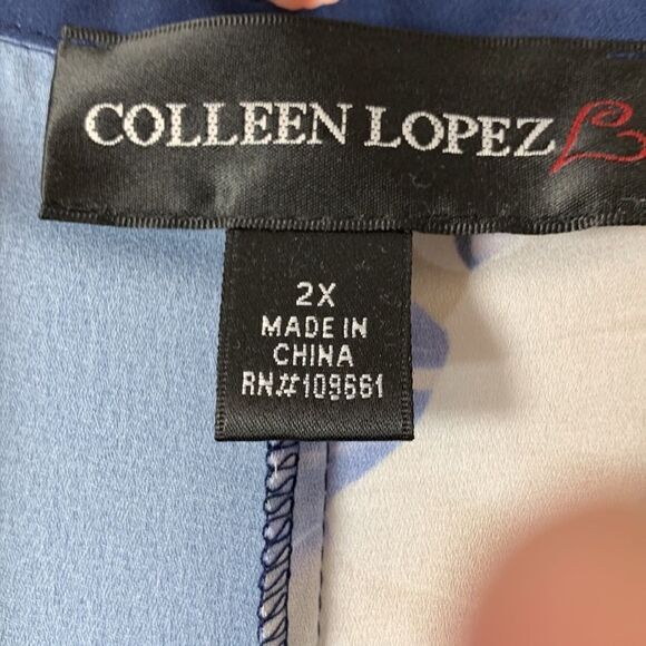 Colleen Lopez Size 2X garden gate navy floral dress.  Flowy & comfortable - Picture 5 of 7